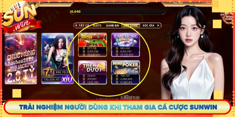 Trải nghiệm người dùng khi tham gia cá cược Sunwin