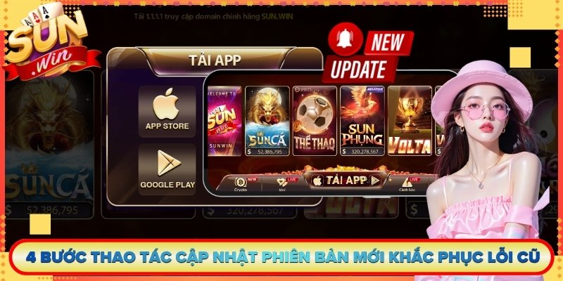 4 bước thao tác cập nhật phiên bản mới khắc phục lỗi cũ