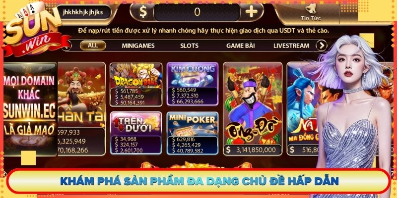 Khám phá sản phẩm đa dạng chủ đề hấp dẫn